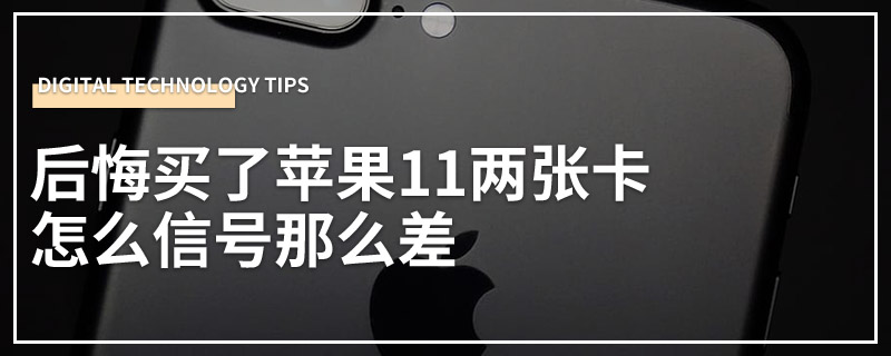 后悔买了苹果11两张卡 怎么信号那么差