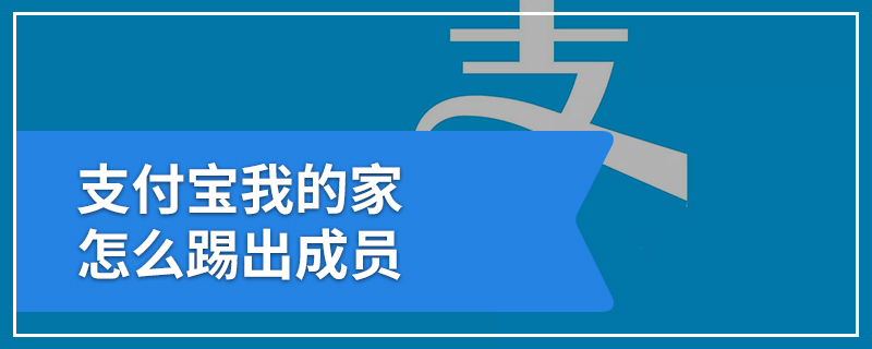 支付宝我的家怎么踢出成员