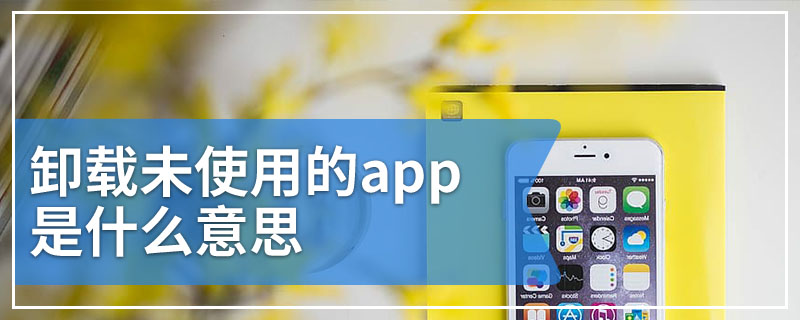 卸载未使用的app是什么意思