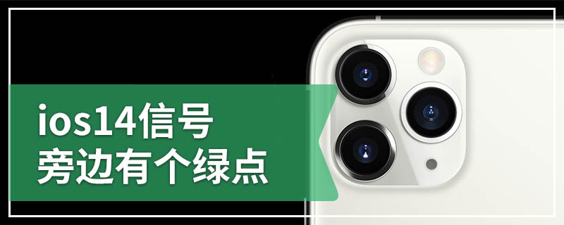 ios14信号旁边有个绿点