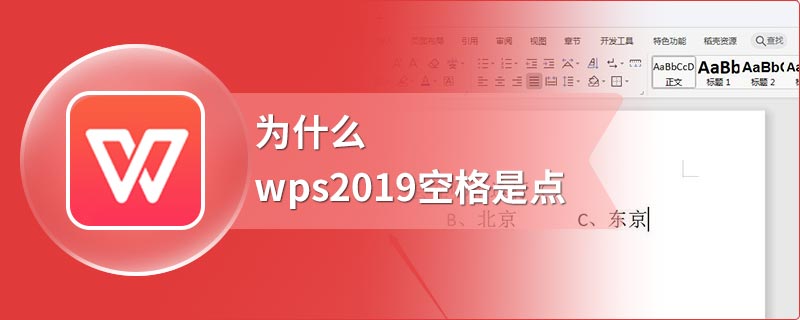 为什么wps2019空格是点