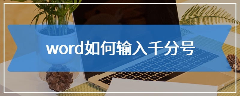 word如何输入千分号