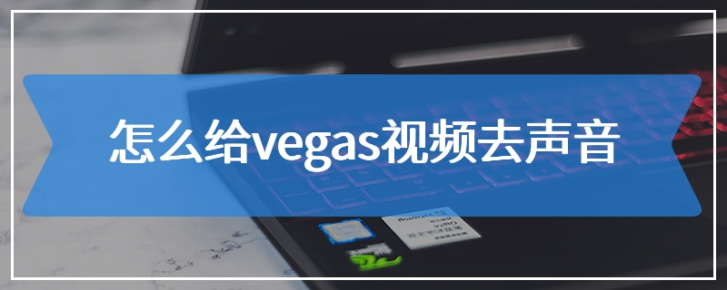 怎么给vegas视频去声音