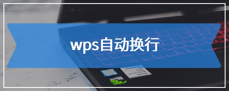 wps自动换行