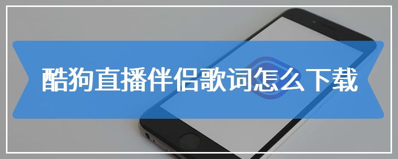 酷狗直播伴侣歌词怎么下载