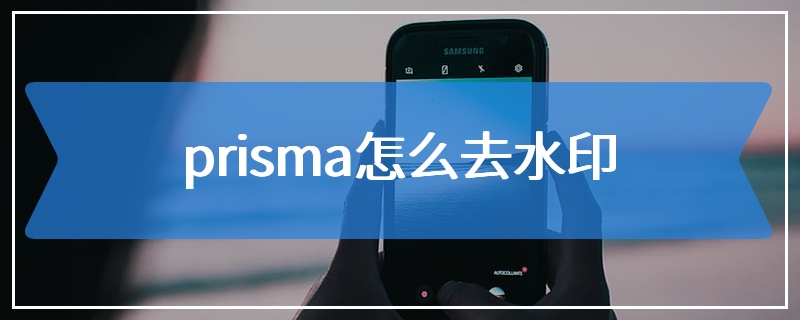 prisma怎么去水印