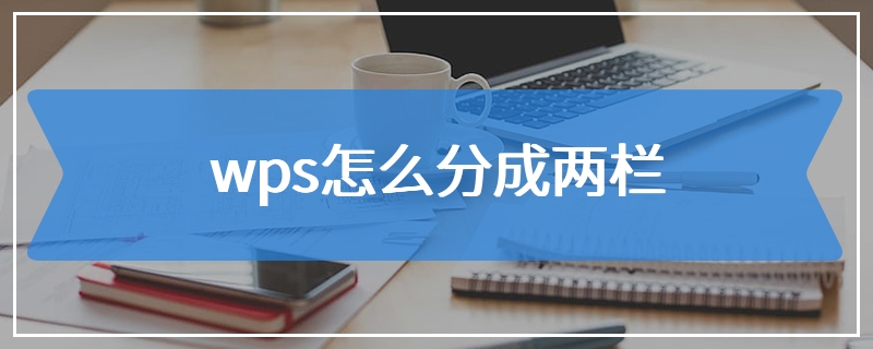 wps怎么分成两栏