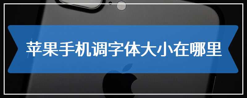 苹果手机调字体大小在哪里