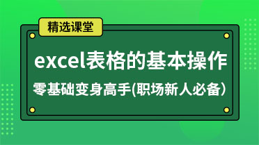 excel表格的基本操作