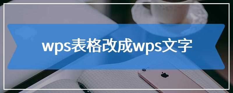 wps表格改成wps文字