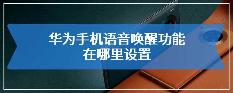 华为手机语音唤醒功能在哪里设置