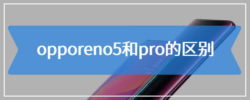 opporeno5和pro的区别