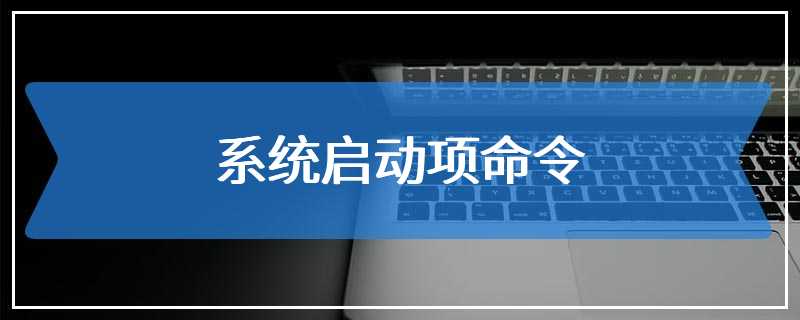 系统启动项命令