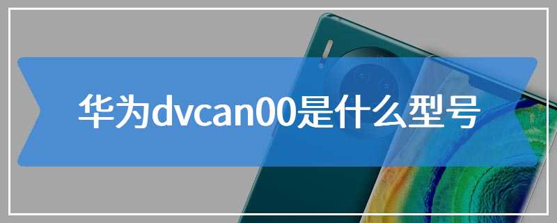 华为dvcan00是什么型号