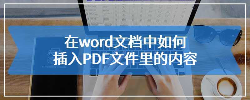 在word文档中如何插入PDF文件里的内容