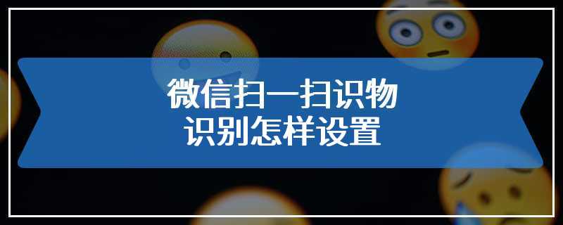 微信扫一扫识物识别怎样设置