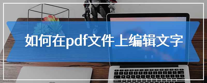 如何在pdf文件上编辑文字