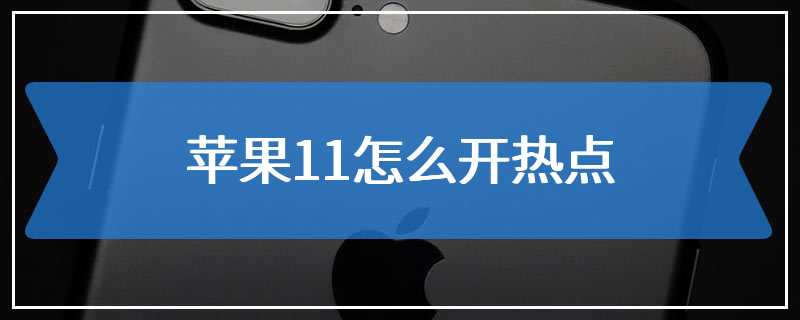 苹果11怎么开热点