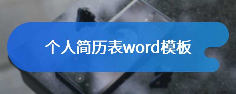 个人简历表word模板